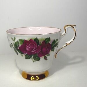 Paragon Fine Bone China Cup Six World Famous Roses Wendy Cussons Pink Interior